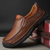 Модные мужские уличные туфли на плоской подошве, дизайнерские туфли ручной работы, высококачественные повседневные кожаные мокасины, удобные модные нескользящие туфли в минималистском стиле, большой размер 48