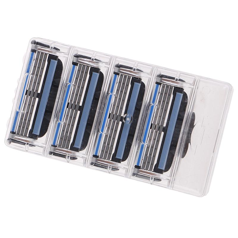 4 шт. Мужские бритвенные лезвия для Gillette Fusion 3-слойные сменные кассеты для бритвы