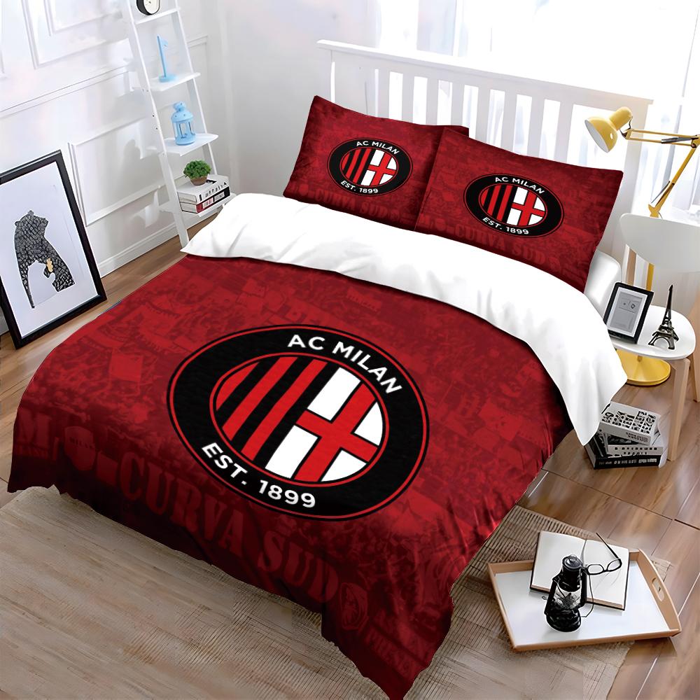 AC Milan Bedding Set Bedding Duvet Cover Set Duvet Cover Pillowcases Home Decor (1 * Duvet Cover 2 * Pillowcases, without duvet insert)