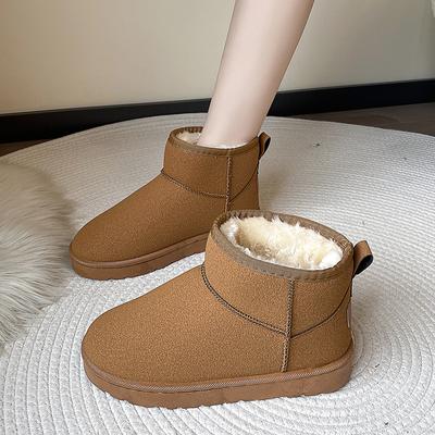 Мода 2024 года, новые классические утолщенные пушистые женские зимние сапоги, удобные теплые ботильоны, женская зимняя обувь, массивные ботинки Mujer