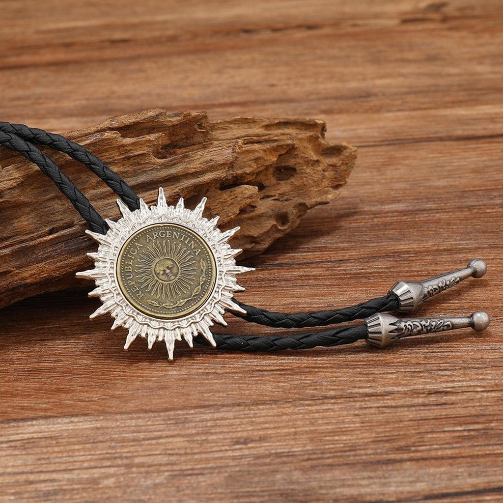 1pc/1pair Metal Bolo Tie Carnivals Necktie Carved Pendant Bolo Tie for Shirt Sweater Decorative Adult Birthdays Gift