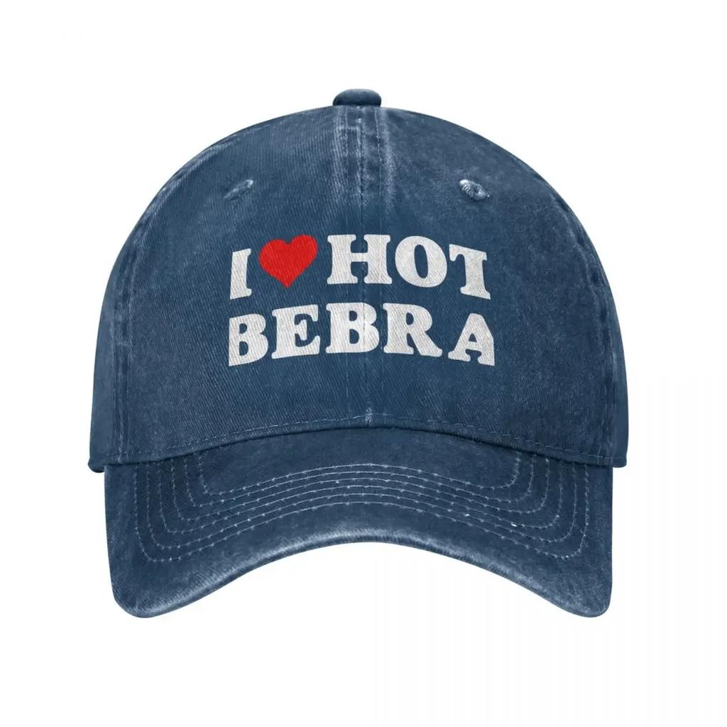 I Heart Hot Bebra I Love Hot Bebra Бейсболка Мода Пляжный Выходной Девушка Мужская