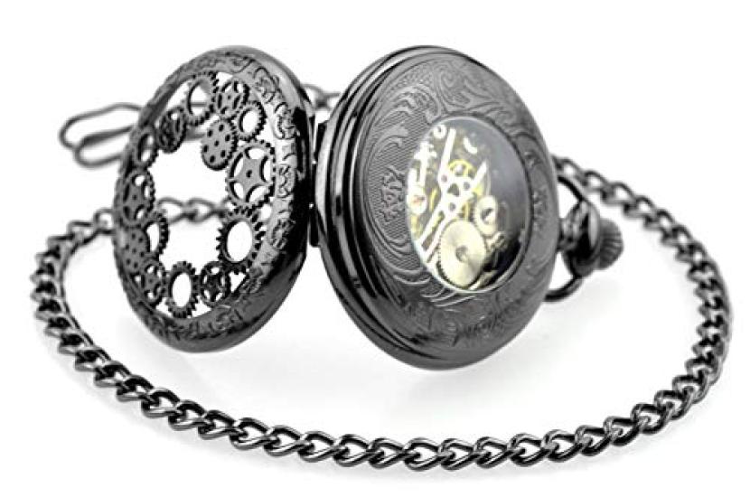 Retro Pocket Watch Automatic Pocket Watch Roman Dial Middle Century Items Unique Birthday Christmas Present Men's