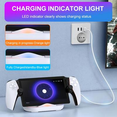 Для PS5 Portal Charging Dock Streaming Handheld Type-C Charger Stand с RGB-подсветкой Зарядная станция для Sony Playstation Portal