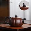 16,5X9 см легкий роскошный ретро-горшок ручной работы из фиолетовой глины, полностью состаренный, скрученная грязь, насыщенная мелодия, тыквенная чайная дорожка, замачивающийся чайник