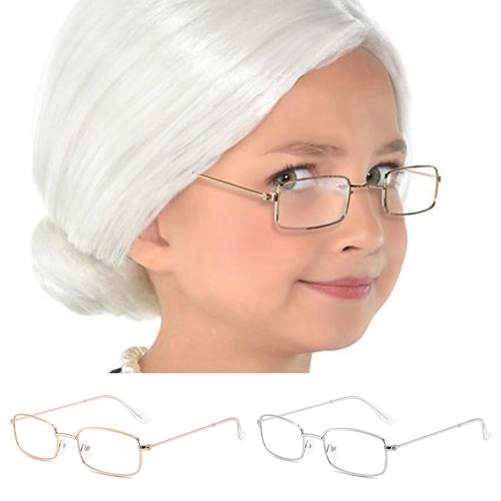 Up Costume Accessories Old Person Costume Glasses Fake Eyeglasses Rectangular Old Lady Glasses