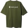 Snow Peak Футболка с принтом логотипа на спине Мужской крой Сшита M Цвет Оливковый Спец. артикул 23au00203Ol