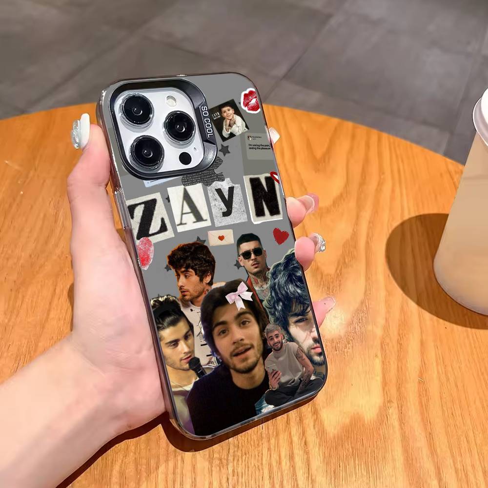 Чехол для телефона Z-Zayn M-Malik Певец Для iPhone17,16,15,14,13,12,11,Pro,MAX Серый Матовый Силиконовый Черный Чехол