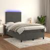 VidaXL Slatted Bed Base with LED Mattress, Upholstered Bed, Double Bed, Adult Bedroom Interior Bed, 3135994