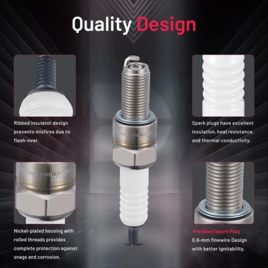 Set Of 4 Iridium Spark Plugs 4578 For 2002-2017 Suzuki Models