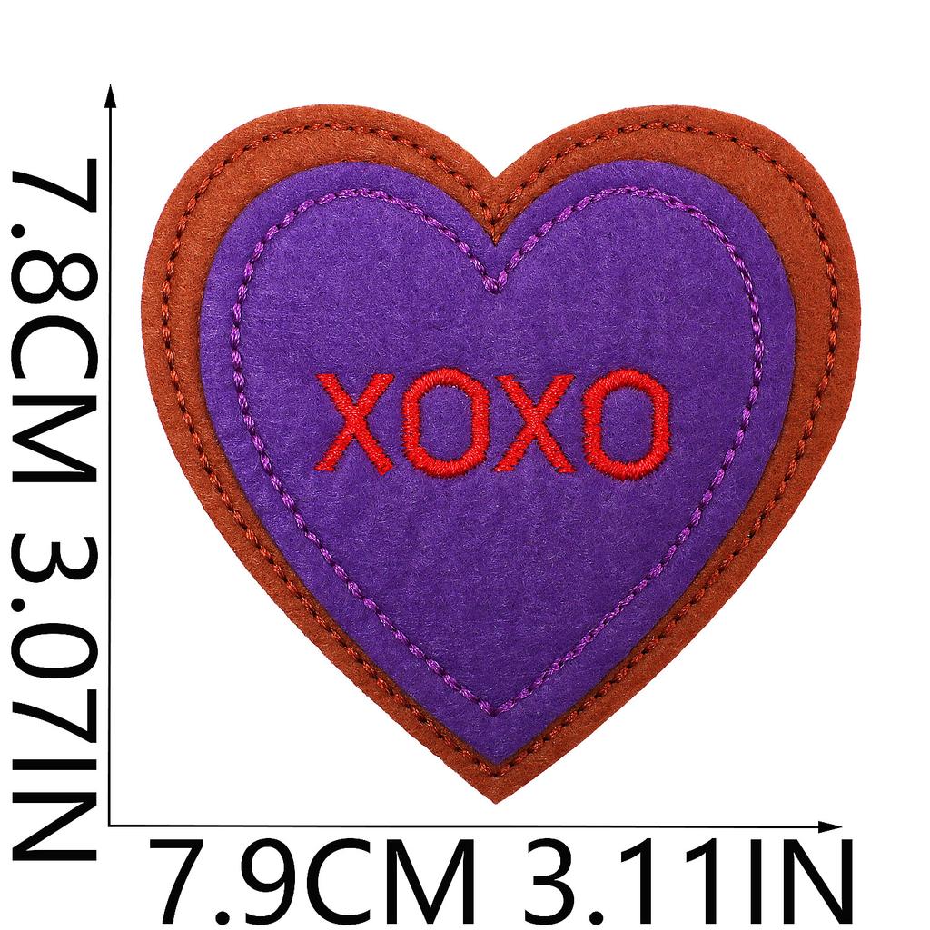 Fashion Love Patch Sticker Computer Embroidery Label Sweet Love Embroidery Cloth Sticker Lanyard Love Clothes Decoration