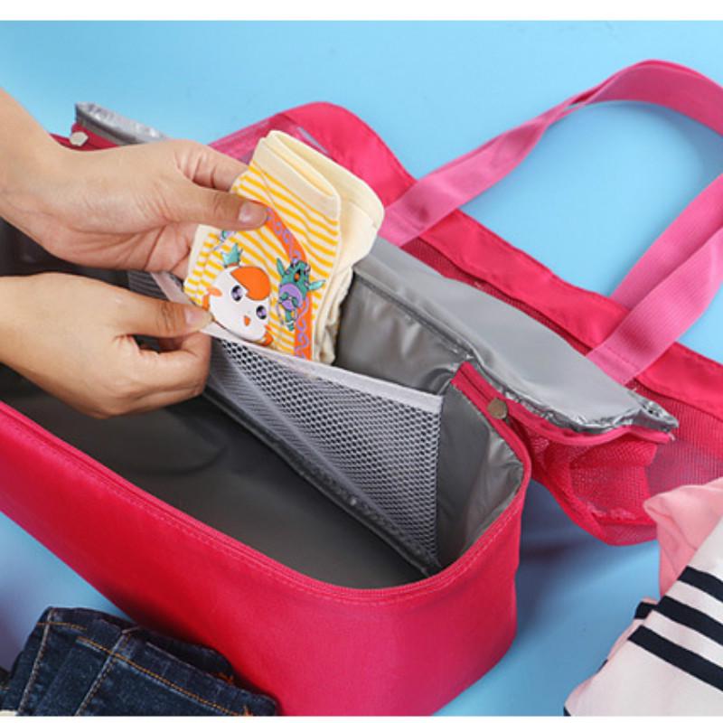 Handbag Shoulder Insulation Bag Double Picnic Bag Grid Storage Bag Ice Bag Storage Bag