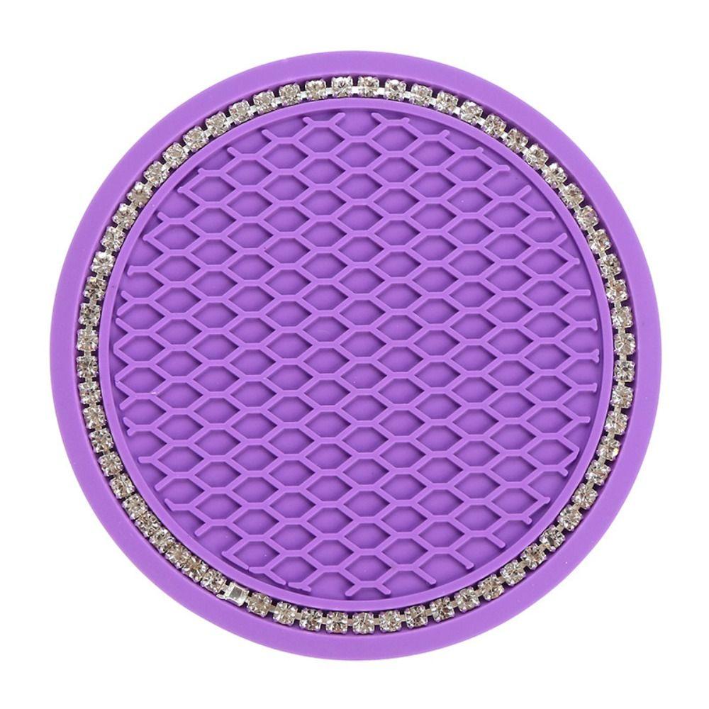 PVC Beverage Coaster Anti-Slip Drink Holder New Bling Car Coasters