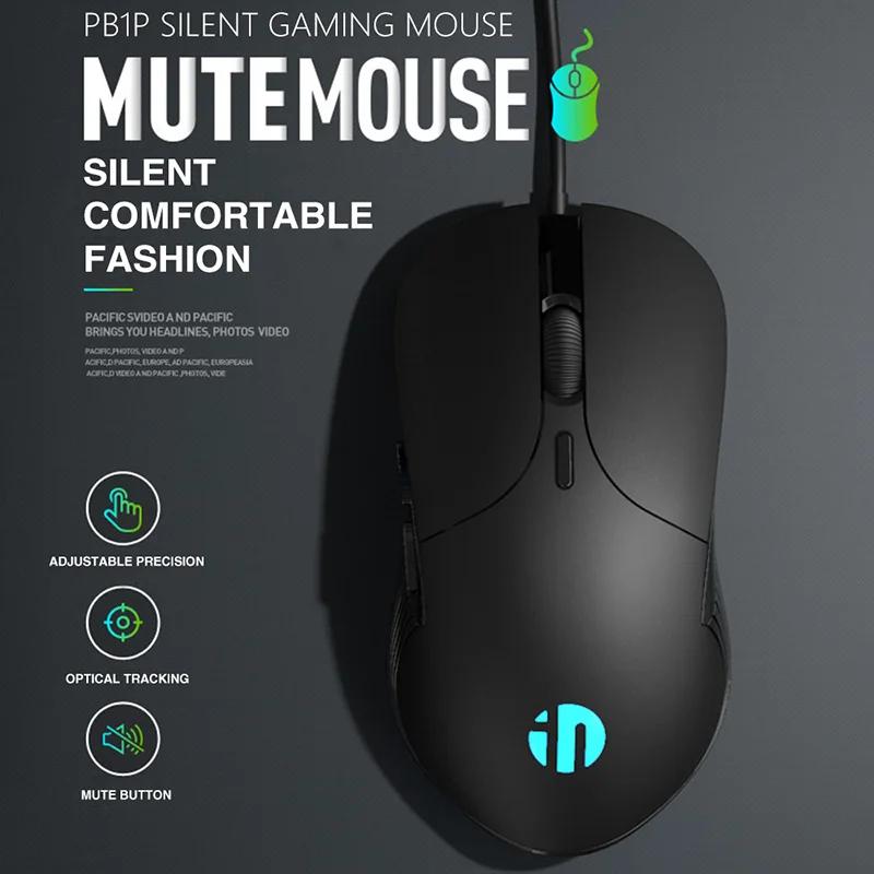 Inphic PB1 6-кнопочная 4800DPI эргономичная оптическая USB CoButton 4800DPI эргономичная оптическая USB компьютерная мышь Проводные игровые мыши