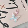 Sweet Butterfly Keychain Resin Ribbon Bow Keyring Lovely Jelly Butterfly Pendant  Couple