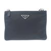 PRADA  1BH046 Shoulder Bag black/NERO Nylon/leather Women