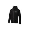 Athletics Windproof Warm Hooded Sports Jacket With Logo Men Outerwear Black 586542-51