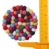 5 Pcs Wool Felt Round Felt Ball Coasters Colorful Handmade Wool Felt Small Cup Mat  Table