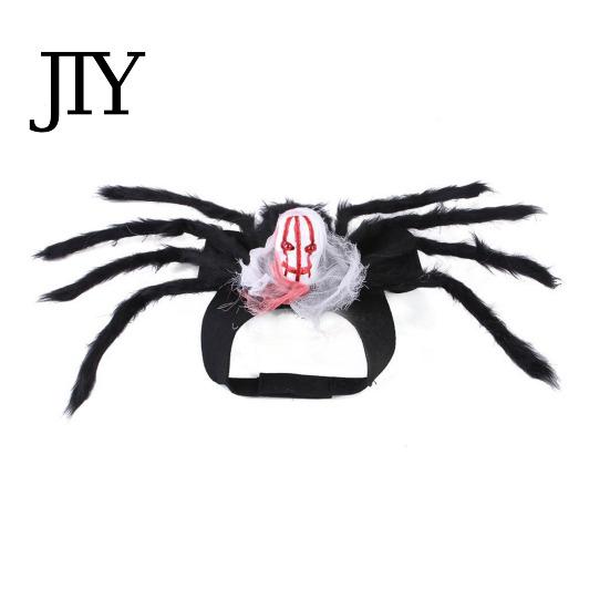 Lightweight Pet Cosplay Costume for Halloween Spider Costume, Cat Outfit with Skull Face, Black Soft Fabric Apparel Cats Holiday Dogs Party