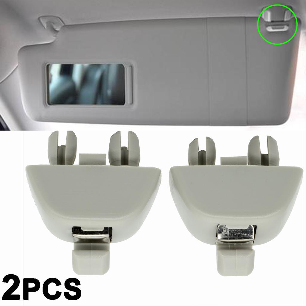 2pcs Gray Sun Visor Support Retainer Clip Hook For VW Passat Polo Up! Skoda Citigo Rapid 2012-2015 Seat MII 6RD857561 6R0857561