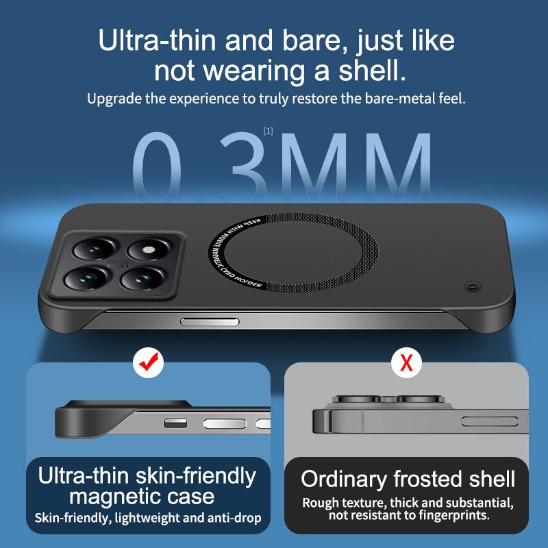 for Xiaomi 14T Pro 14TPro 5G Original Mobile Phone Case Luxury Hard PC Frameless Magnetic Magnetic Lightweight Simple Back Cover