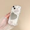 Зеркальный чехол с розовым сердечком и бабочкой для iPhone 15, 14, 13, 12, 11 Pro Max XR XS, Huawei Mate 60 Pro P50 40 30, чехлы для защиты от падения «все включено»