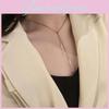 Geometric Metallic Fashionable Triangle Necklace For Women Stylish Long Chain Accessory
