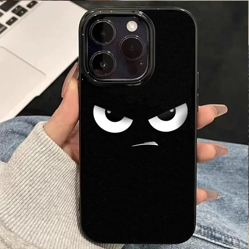 Angry Expression Pattern Phone Case For iPhone 17 Pro 16 15 14 Plus 13 12 11 Pro Max 16e 17e Air X XR XS Max 7 8 Plus Soft Cover