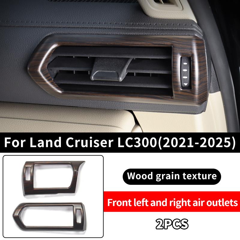 For 2021-2025 Toyota Land Cruiser 300 High Configuration Peach Wood Texture Interior Accessories LC300 Upgraded Modification