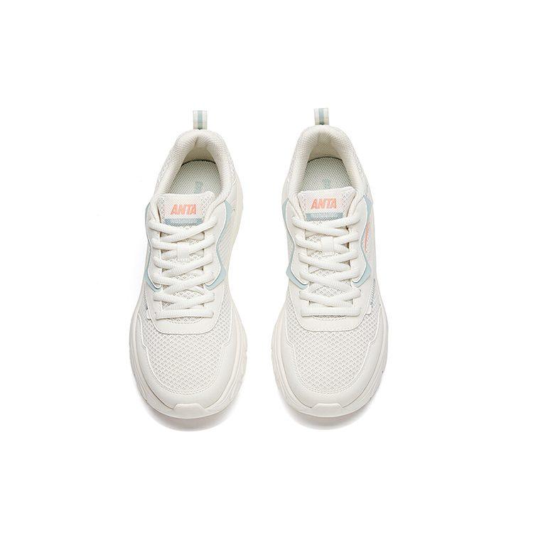 Anta Running Collection Cushioning Anti-Slip Wear-Resistant Breathability Low-Top Running Shoes Women's White Green 922355530-2