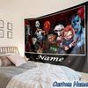 Custom Name Tapestry Horror Characters Tapestry Room Decoration Wall Hanging for Living Room Bedroom, dormitory, Birthday and Christmas gifts