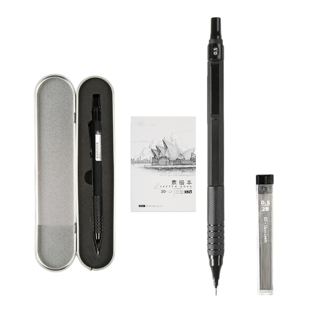 0.5mm Mechanical Pencils Set Sketching Pencils Metal Automatic Pencils Drawing Pencils for Sketching Drawing and Writing