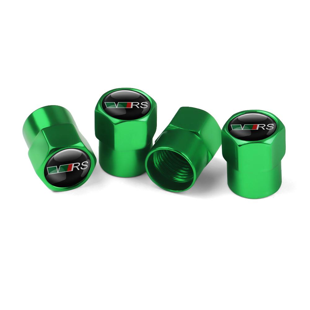 REOY4 4Pcs Car Wheel Tire Valve Caps Air Stem Dust Cover Accessory For Skoda Kodiaq Octavia Enyaq Kamiq Scala Rapid Superb Karoq Yeti