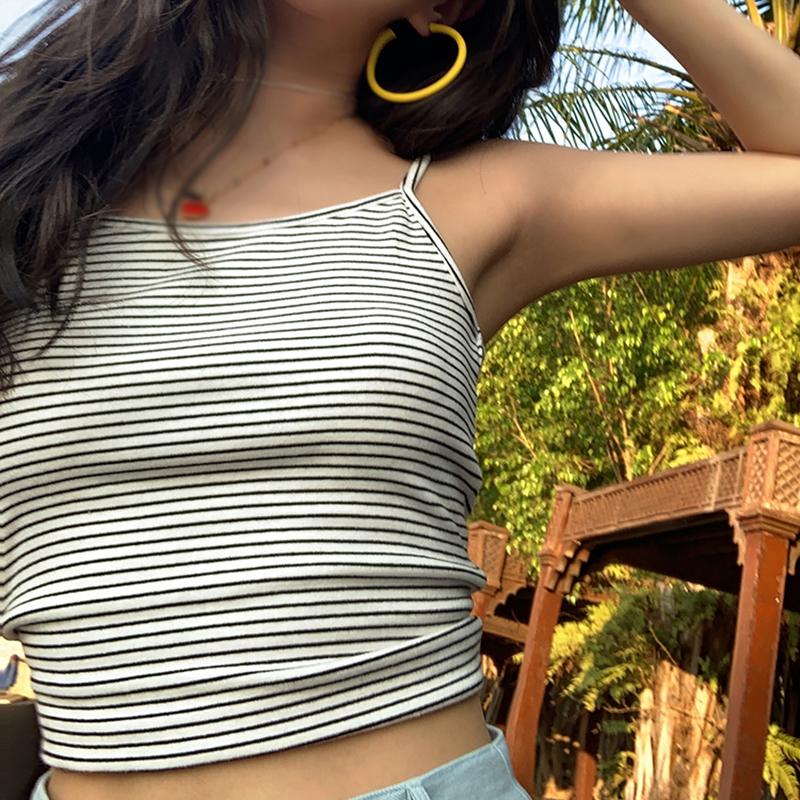 Женские летние вязаные топы без рукавов с открытой спиной и полоской без рукавов