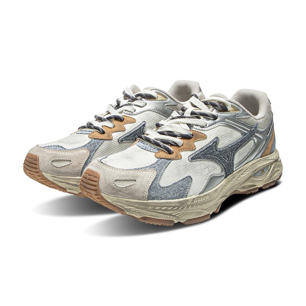 Mizuno Racer S Cushioning, Abrasion Resistant, And Resilient Properties Low Top Running Shoes Unisex Silver Brown Mizuno D1GH253501