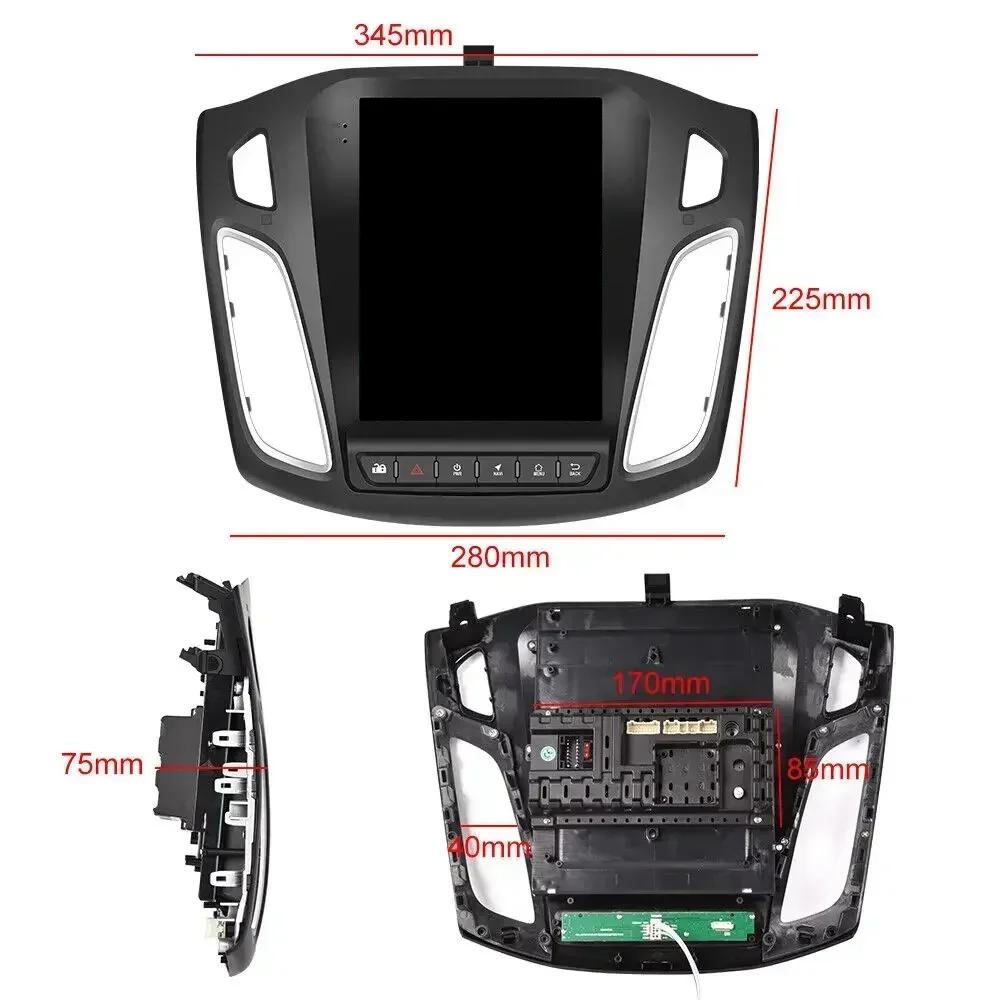 9,7-дюймовый Android 14 автомобильный радиоприемник для Ford Focus 3 Mk 3 2011-2019 Carplay 4G мультимедийные плееры GPS автомагнитола автомобильный монитор экран GPS