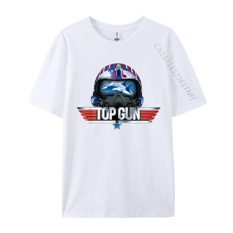 Maverick Helmet Casual Tshirts For Adult Casual Tops Shirt Funky Sweatshirts O Neck Cotton Crazy TeeShirt Camisa Unisex