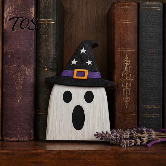 Freestanding Boo Wood Decor Halloween Wooden BOO Decoration for Tiered Trays, Creative Tray Solid Tabletop Centerpieces Party Rustic Letter Set