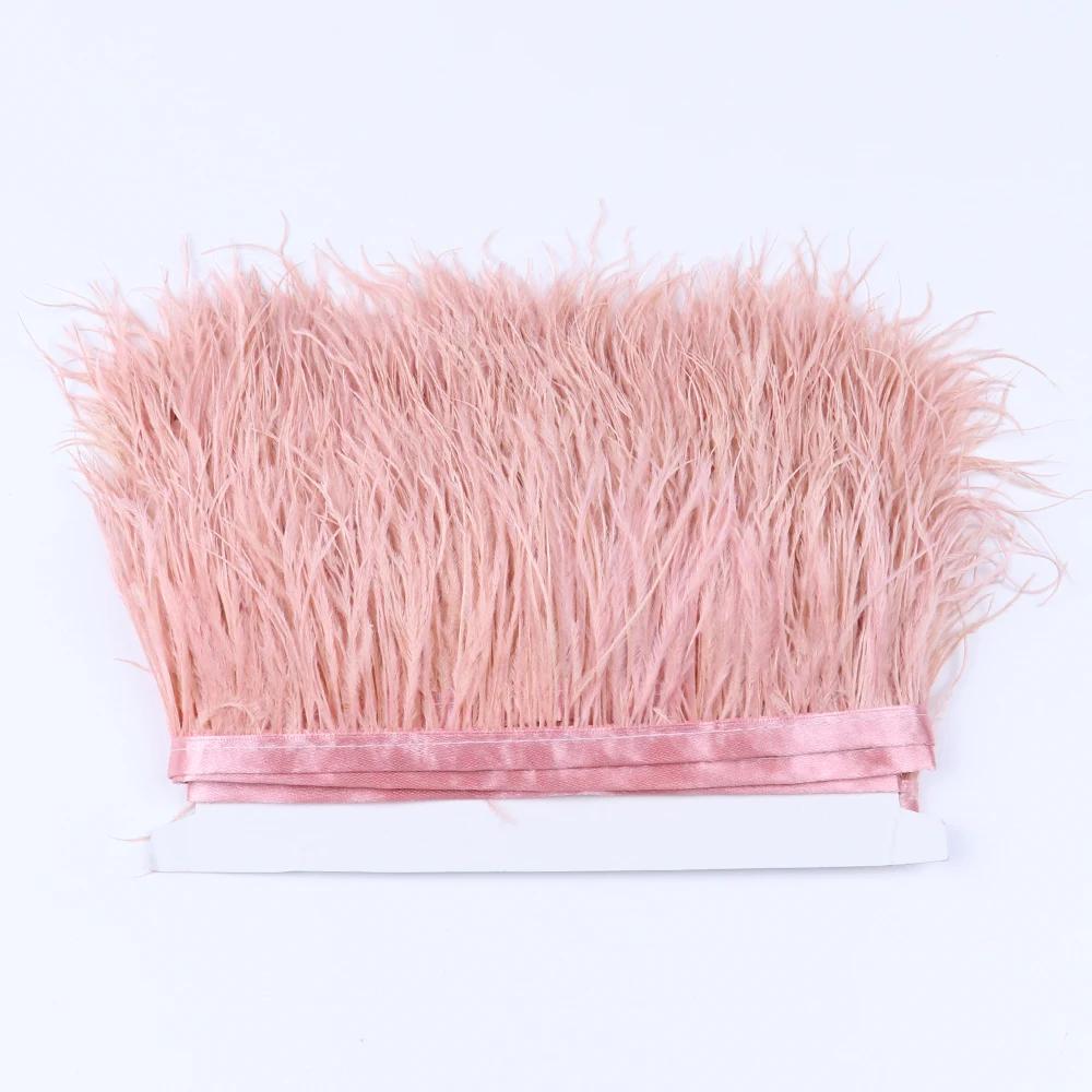 Перо1 метр Натуральные страусиные перья Отделка Лента 6-15 см для Юбки DIY Одежды Черный Белый Страусиные перья Свадебное Украшение