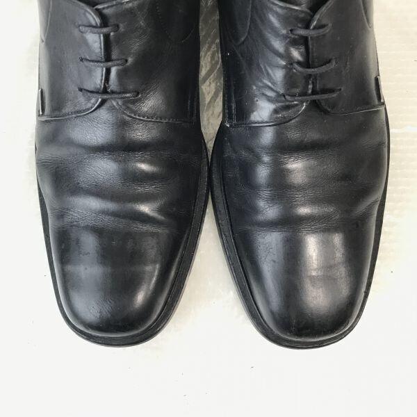 Guy Laroche Leather Plain Toe Shoes [25.5E/Black] Vintage Dress(USED)