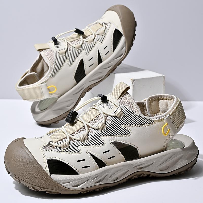2025 Мужские сандалии Универсальная летняя повседневная обувь Комфорт с прочной резиновой подошвой Сандалии Уличная обувь Мужская для ходьбы Пляжные шлепанцы