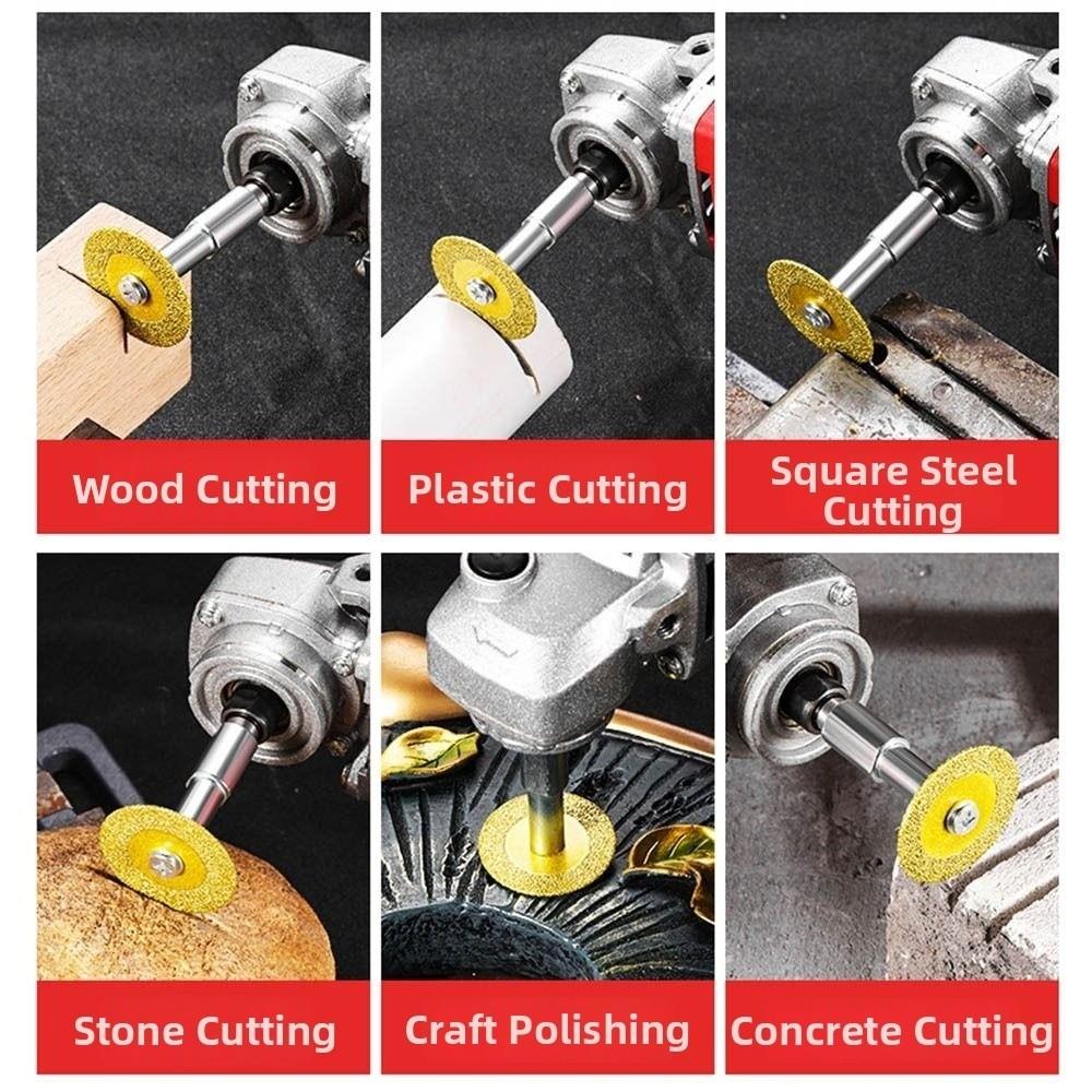 M10 Thread Diamond Cutting Disc Waterproof Mini Cutting Disc Portable Connecting Rod Adapter