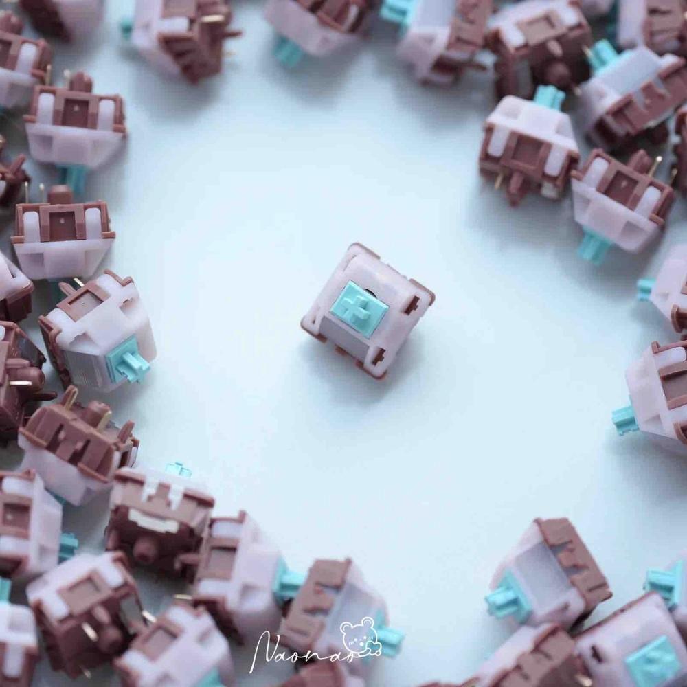 YiHuai Brown Switch Slight Paragraph Switch HIFI Factory-lubed Custom 37g45g Trigger Office Mechanical Keyboard Accessory Gifts