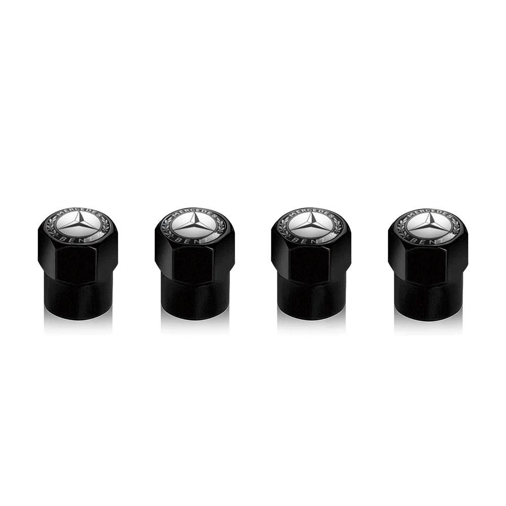 4Pcs Car Wheel Tire Valve Caps Air Stem Covers For Mercedes Benz AMG A B C E S G Class CLA W117 C117 GLA CLK SLK CLA GLK GLE GLS FE1