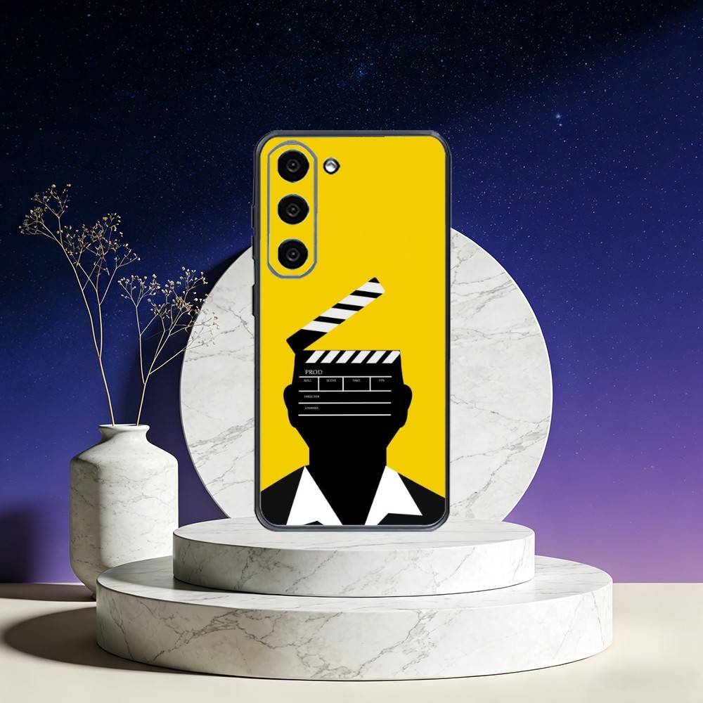 Movie Clapperboard Clapper Board Phone Case For Samsung Galaxy A73,A72,A71,A70,A53,A52,A51,Others Soft Black Cover