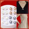 8PCS Pearl Non-slip Safety Pins Dress Brooch Decoration Dress Waist Fastening Pins Collar Adjustment Scarf Fashion Versatile