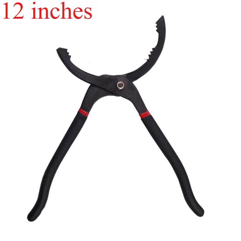 1pc 10 Inch/12 Inch Oil Filter Clamp Type Wrench Auto Repair And Maintenance Tool Oil Grid Pliers Car Disassembly Hand Tools