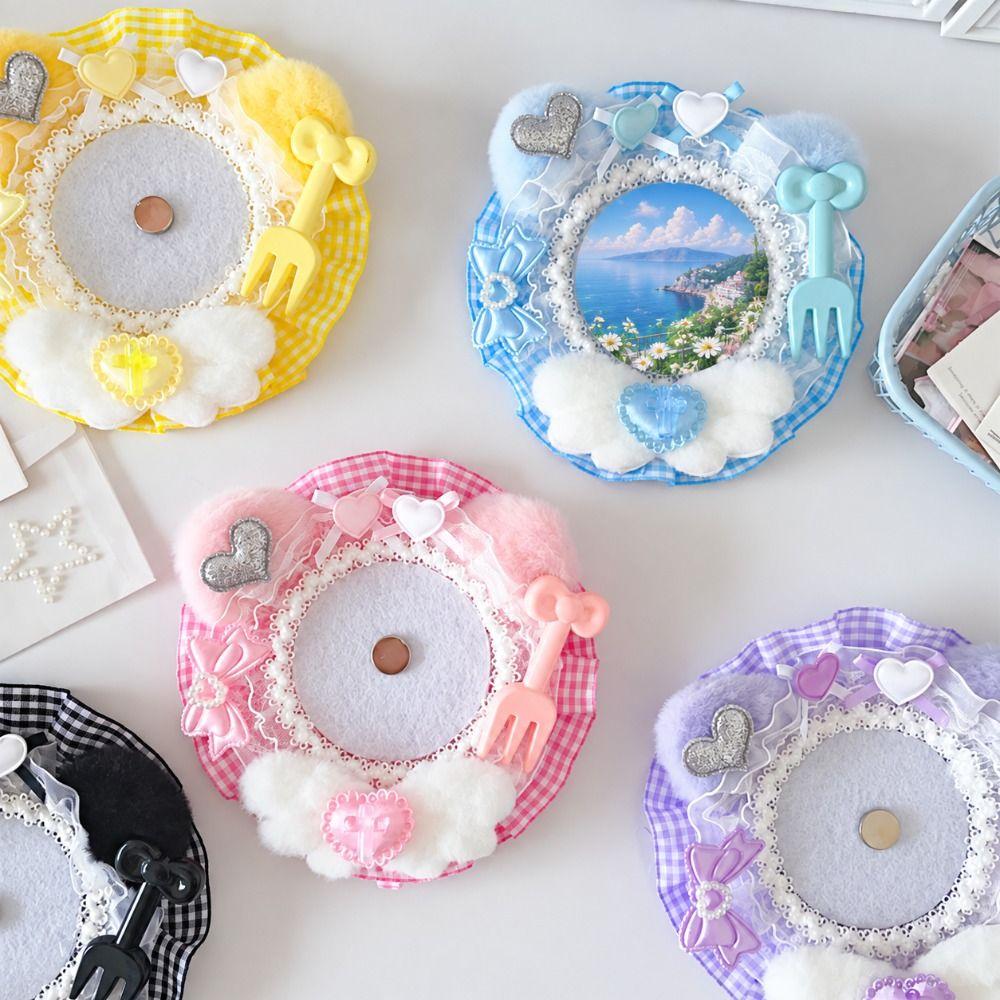 Magnetic Lace Badge Holder Bowknot Ita Bag Decoration Gifts Badge Display Holder Lolita Accessory