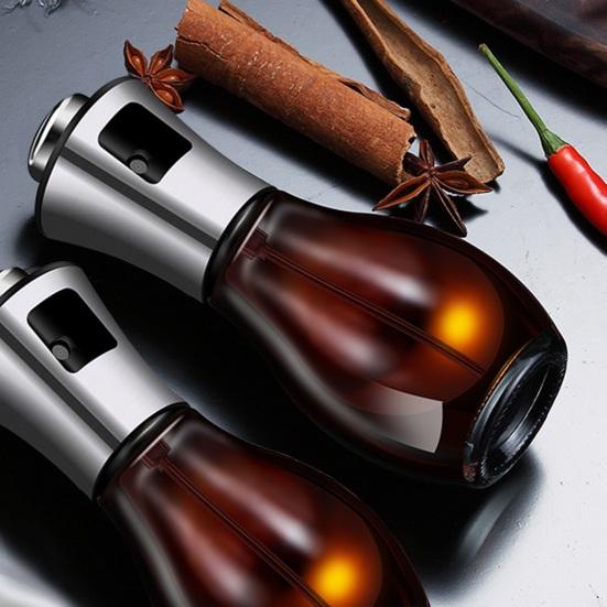 Стеклянный распылитель оливкового масла на 200 мл с противоскользящей верхней частью, пыленепроницаемый дозатор масла, насадка под давлением, кухонный инструмент для распыления масла