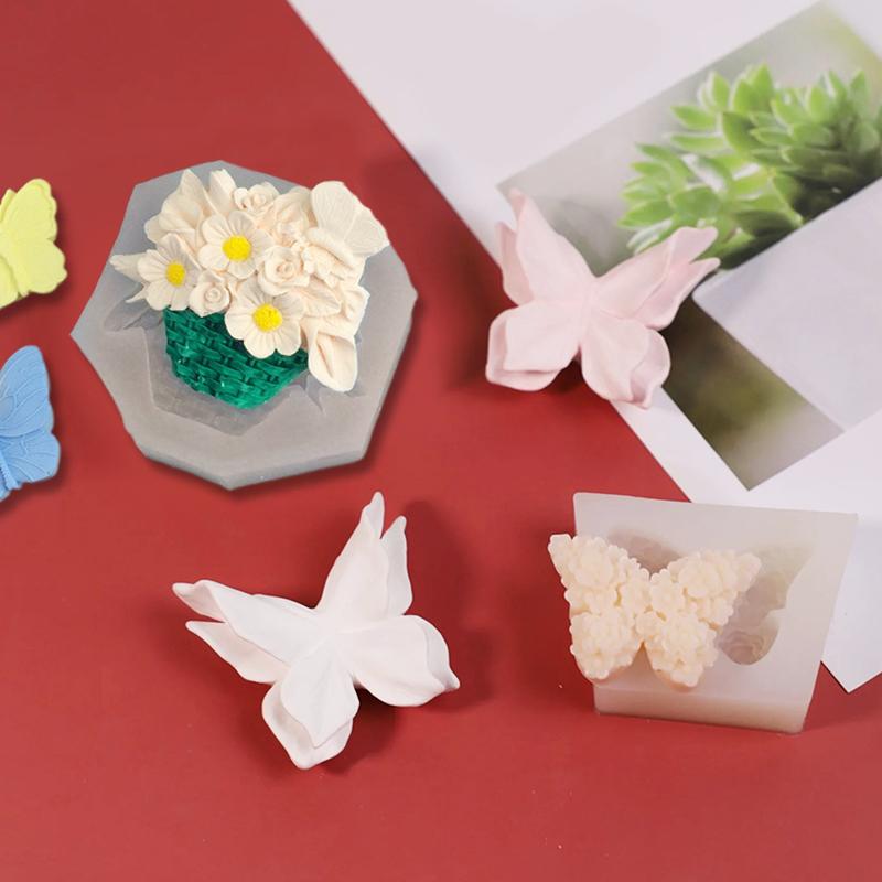 1 шт. Сахарная бабочка, самодельная свеча, мыло, бабочка, цветок, инструменты для изготовления форм, 6 стилей